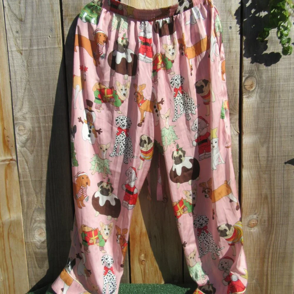 Brand New Karen Mabon Pink Christmas Dog Pajama Top & Pants Set Size 3XL - Picture 10 of 12